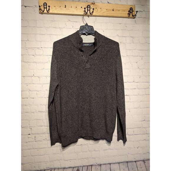 Nautica new turtleneck buttoned sweater large - Picture 1 of 4